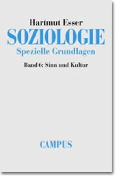 Esser, Hartmut Soziologie. Spezielle Grundlagen: Band 6: Sinn und Kultur