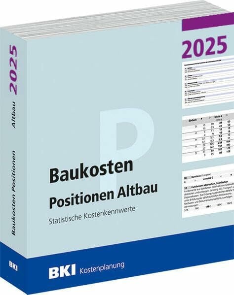 BKI Baukosteninformationszentrum Deutscher Architektenkammern BKI Baukosten Positionen Altbau 2025