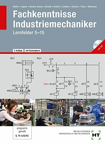 Achim Wiemann Fachkenntnisse Industriemechaniker mit CD: Lernfelder 5-15: Lernfelder 5-15 - Zusammenfassung der Fachkenntnisse 1 (HT 3013) und Fachkenntnisse 2 (HT 3015). Mit Fachenglisch