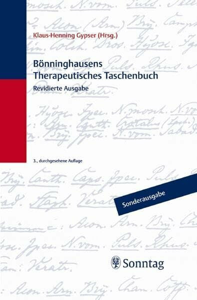 Gypser, Klaus-Henning Bönninghausens Therapeutisches Taschenbuch: Revidierte Ausgabe
