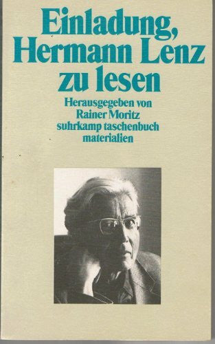 Moritz, Rainer Einladung, Hermann Lenz zu lesen: Materialien (Suhrkamp Taschenbücher)