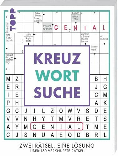 frechverlag Kreuzwortsuche – 160 verknüpfte Rätsel: Zwei Rätsel, eine Antwort: Verbindet Kreuzworträtsel und Wortsuche. Beliebte Rätselklassiker neu gedacht!