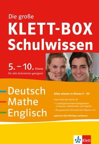 Die große Klett-Box Schulwissen 5.-10. Klasse, Englisch, Mathematik, Deutsch: für alle Schularten geeignet: Deutsch, Mathe, Englisch