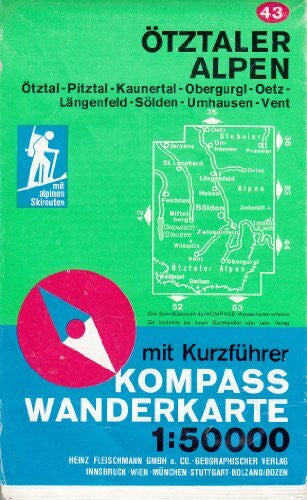 Ötztaler Alpen: Mit Kurzführer, alpinen Skirouten und Radrouten. 1:50000 (KOMPASS Wanderkarte)