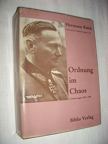Dernot Breadley Ordnung im Chaos. Erinnerungen 1893-1948.