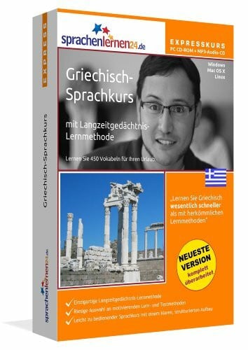 sprachenlernen24 Sprachenlernen24.de Griechisch-Express-Sprachkurs PC CD-ROM für Windows/Linux/Mac OS X + MP3-Audio-CD: Werden Sie in wenigen Tagen fit für Ihre Reise nach Griechenland