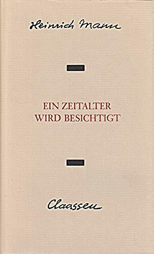 Ein Zeitalter wird besichtigt. Werkausgabe