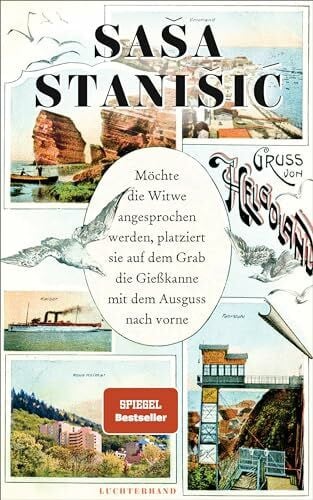 Stanišić, Saša Möchte die Witwe angesprochen werden, platziert sie auf dem Grab die Gießkanne mit dem Ausguss nach vorne