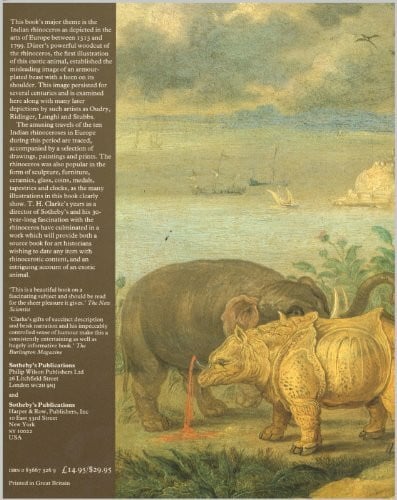 Clarke, T. H. The Rhinoceros from Dürer to Stubbs, 1515-1799