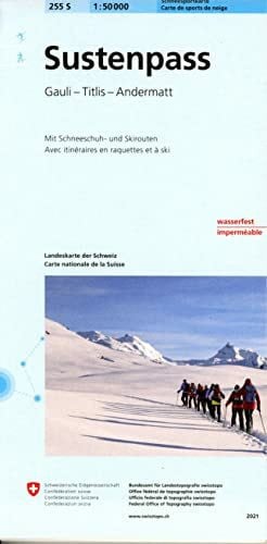 Bundesamt für Landestopografie swisstopo 255S Sustenpass Schneesportkarte: Gauli - Titlis - Andermatt (Skitourenkarten 1:50 000)
