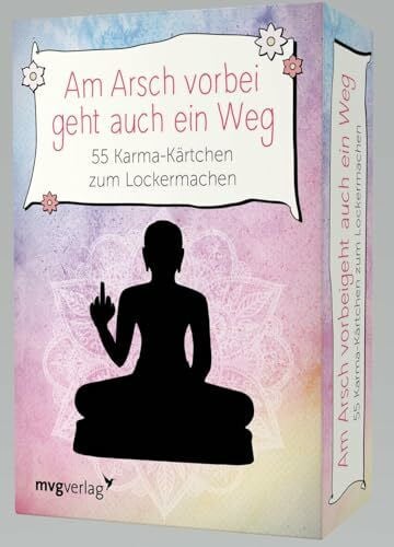Reinwarth, Alexandra mvg Verlag Am Arsch vorbei geht auch ein Weg– 55 Karma-Kärtchen zum Lockermachen, Black
