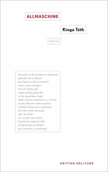 Tóth, Kinga Allmaschine: Gedichte (Reihe Literatur)