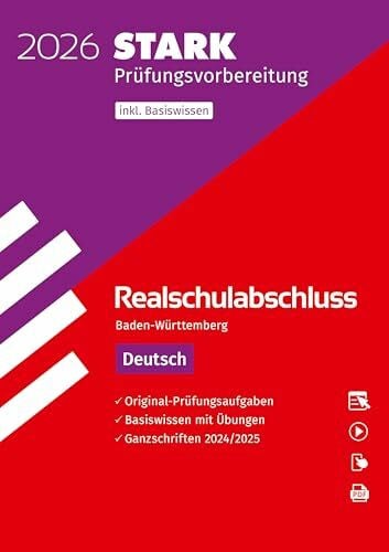 Katzbach, Olivia STARK Deutsch - Realschulabschluss 2026 BW - Prüfungsvorbereitung inkl. Basistraining (Abschlussprüfungen)