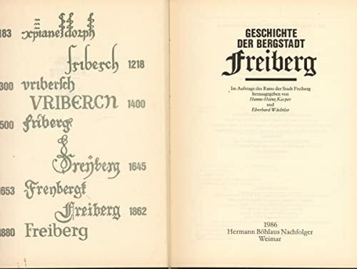 Eberhard Waechtler Geschichte der Bergstadt Freiberg