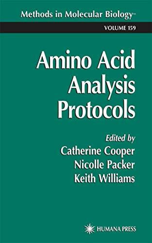 Cooper, Catherine Amino Acid Analysis Protocols (Methods in Molecular Biology, 159, Band 159)