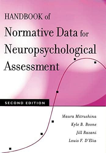 Razani, Jill Handbook Of Normative Data For Neuropsychological Assessment