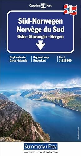 Hallwag Kümmerly+Frey AG Kümmerly & Frey Karten, Süd-Norwegen: Mit Oslo, Stavanger und Bergen. Inkl. Ortsverzeichnis und Reiseinformationen (Kümmerly+Frey Regional-Strassenkarte, Band 1)