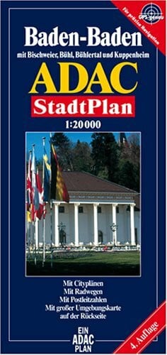 ADAC StadtPlan Baden-Baden mit Bischweier, Bühlertal, Hügelheim, Iffezheim, Kupp: Mit Citypln. Mit Postleitzahlen. Mit großer Umgebungskte.