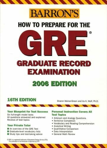Wolf Ph.D., Ira K. Barron's How to Prepare for the GRE