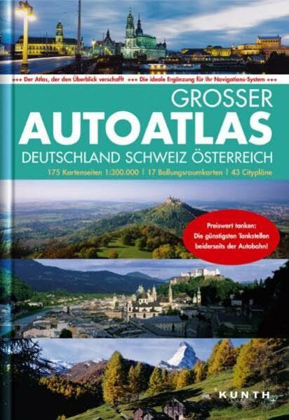 Großer Autoatlas Deutschland/Schweiz/Österreich 2012/2013: 1:300.000 (KUNTH Autoatlanten)