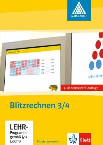 Müller, Gerhard N. Blitzrechnen 3-4: CD-ROM Einzellizenz Klasse 3/4 (Programm Mathe 2000+)