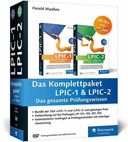 Maaßen, Harald Das Komplettpaket LPIC-1 & LPIC-2: Das gesamte Prüfungswissen