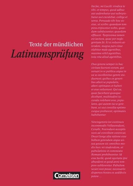 Fuhrmann, Reinhild Texte der mündlichen Latinumsprüfung: Prüfungsvorbereitung