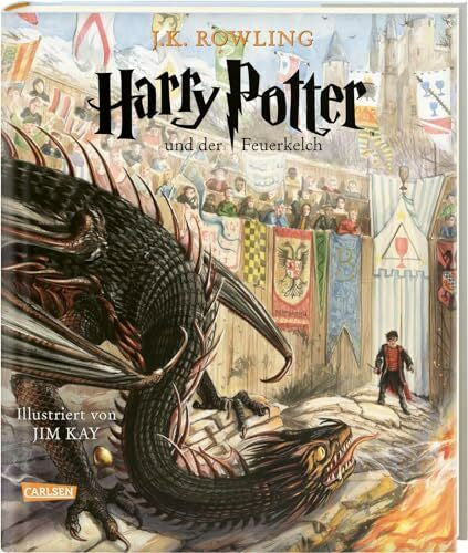 Kay, Jim Harry Potter und der Feuerkelch (Schmuckausgabe Harry Potter 4): Vierfarbig illustrierte Ausgabe mit großformatigen Bildern und Lesebändchen – der Kinderbuch-Klassiker zum Vorlesen
