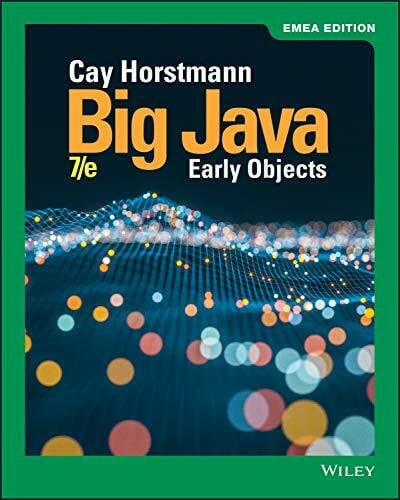 Horstmann, Cay S. Big Java: Early Objects, EMEA Edition