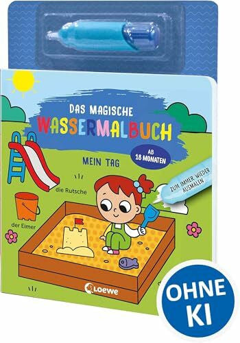 Pidde, Svenja Das magische Wassermalbuch - Mein Tag: Wassermalspaß für die Allerkleinsten ab 18 Monaten - Mit dem enthaltenen nachfüllbaren Zaubermalstift lassen sich die animierenden Motive immer wieder ausmalen