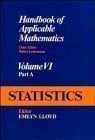 Ledermann, Walter Statistics (v.6) (Handbook of Applicable Mathematics)