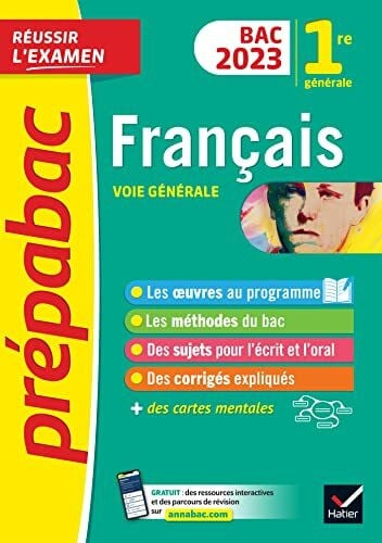 Collectif Prépabac Français 1re générale - Bac de français 2023 (écrit & oral): avec les oeuvres au programme 2022-2023