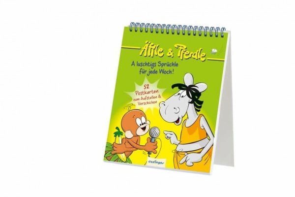 Lang, Roman Äffle & Pferdle - A luschtigs Sprüchle für jede Woch!, 52 Postkarten zum Aufstellen & Verschicken