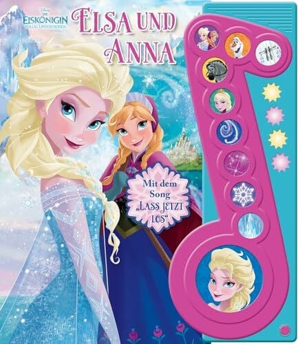 Phoenix International Publications Germany GmbH Die Eiskönigin, Elsa und Anna - Liederbuch mit Sound: Disney Pappbilderbuch mit Geräuschen und Musik - Buch zum Film: Mit dem Song 'Lass jetzt los'