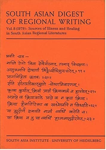 Sontheimer, Günther D South Asian Digest of Regional Writing / Sources of Illness and Healing in South Asian Regional Literatures
