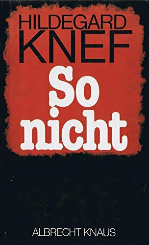 Knef, Hildegard So nicht