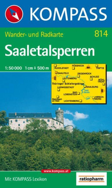 Kompass, 814 Saaletalsperren: Wanderkarte mit Kurzführer und Radwegen. 1:50.000