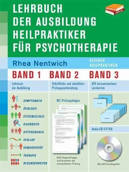 Branke Lehrbuch der Ausbildung Heilpraktiker: 3 Bände: Lehrbuch der Ausbildung; Schriftliche und mündliche Prüfungsvorbereitung; 420 heraustrennbare Lernkarten