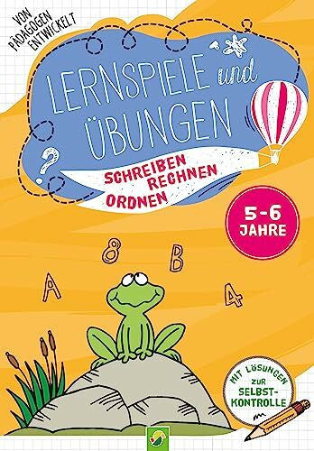 Collectif Lernspiele und Übungen 5-6 Jahre: Schreiben, Rechnen, Ordnen | Mit Lösungen zur Selbstkontrolle