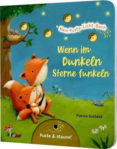 Rachner, Marina Mein Puste-Licht-Buch: Wenn im Dunkeln Sterne funkeln: Pappebuch-Bestseller mit LED-Lämpchen, Gute-Nacht-Buch für Kinder ab 18 Monaten