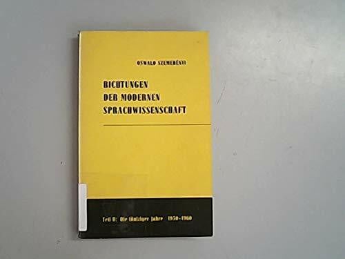 Szemerenyi, Oswald Die fünfziger Jahre (1950-1960)