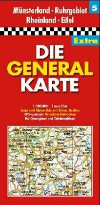 Mair Generalkarten Extra Die Generalkarten Deutschland Extra, 12 Bl., Bl.5, Nordrhein-Westfalen, Rheinland-Pfalz Nord