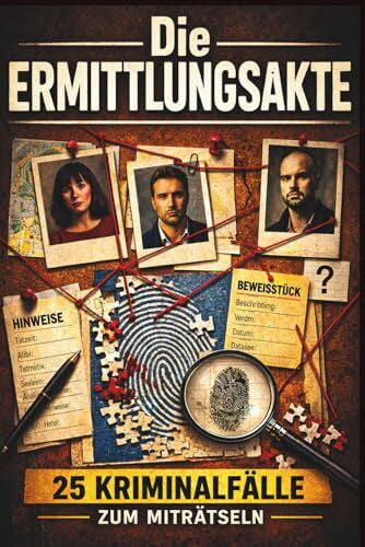 Kramer, Matthias Die Ermittlungsakte – 25 Kriminalfälle zum Miträtseln: Werde zum Ermittler und analysiere Hinweise, prüfe Alibis und finde den Täter | interaktives ... - interaktive Krimi-Rätselbuchreihe, Band 1)