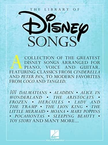 Various The Library of Disney Songs | Klavier-/Gesangs-/Gitarren-Songbook für Anfänger bis Fortgeschrittene | Piano Notenbuch mit klassischer und moderner ... Lehrer: Over 50 of the Greatest Disney Songs