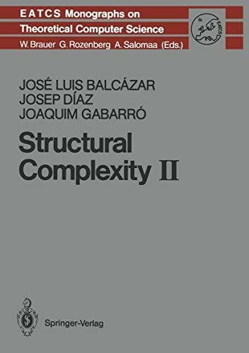 Diaz, Josep Structural Complexity II (Monographs in Theoretical Computer Science. An EATCS Series, Band 22)
