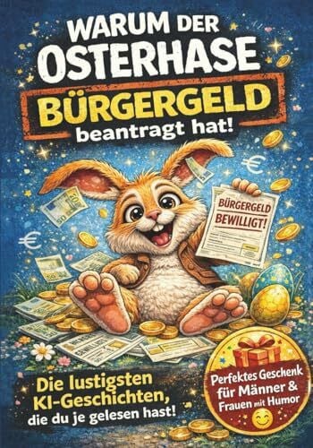 Sturm, Nico Warum der Osterhase Bürgergeld beantragt hat: Die lustigsten KI-Geschichten, die du je gelesen hast I Lustige Geschenke für Männer, Frauen und alle mit Humor