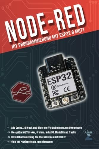 Edenhauser, Markus Node-RED: IoT Programmierung mit ESP32 & MQTT: Für Maker und DIY-Enthusiasten, die ihre Internet of Things (IoT) - Projekte selbst in die Hand nehmen wollen
