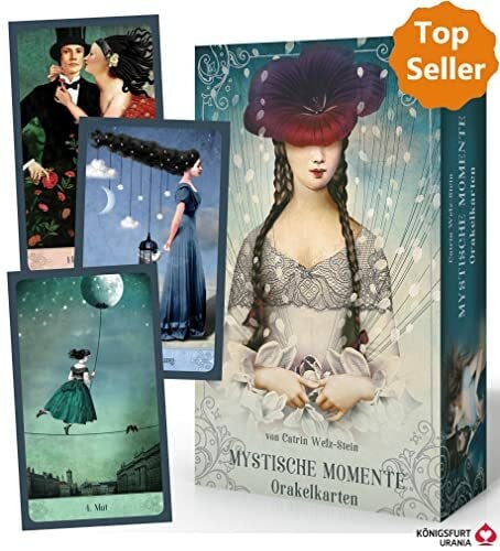Catrin Welz-Stein Mystische Momente (Oracle of Mystical Moments). Dekorative Box mit Silberprägung, 52 Inspirationskarten und Booklet, ca. 60 Seiten (Orakelkarten Deutsch)