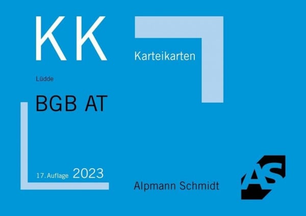 Lüdde, Jan Stefan Karteikarten BGB Allgemeiner Teil (Karteikarten Zivilrecht)