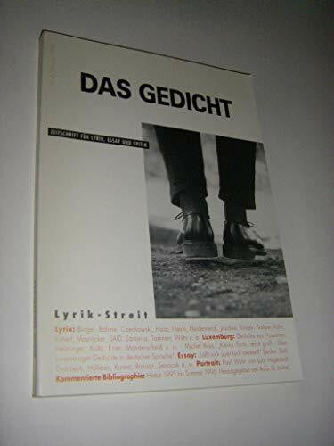 Kunert, Günter Das Gedicht, Nr.4, Oktober 1996 (Das Gedicht. Zeitschrift /Jahrbuch für Lyrik, Essay und Kritik)